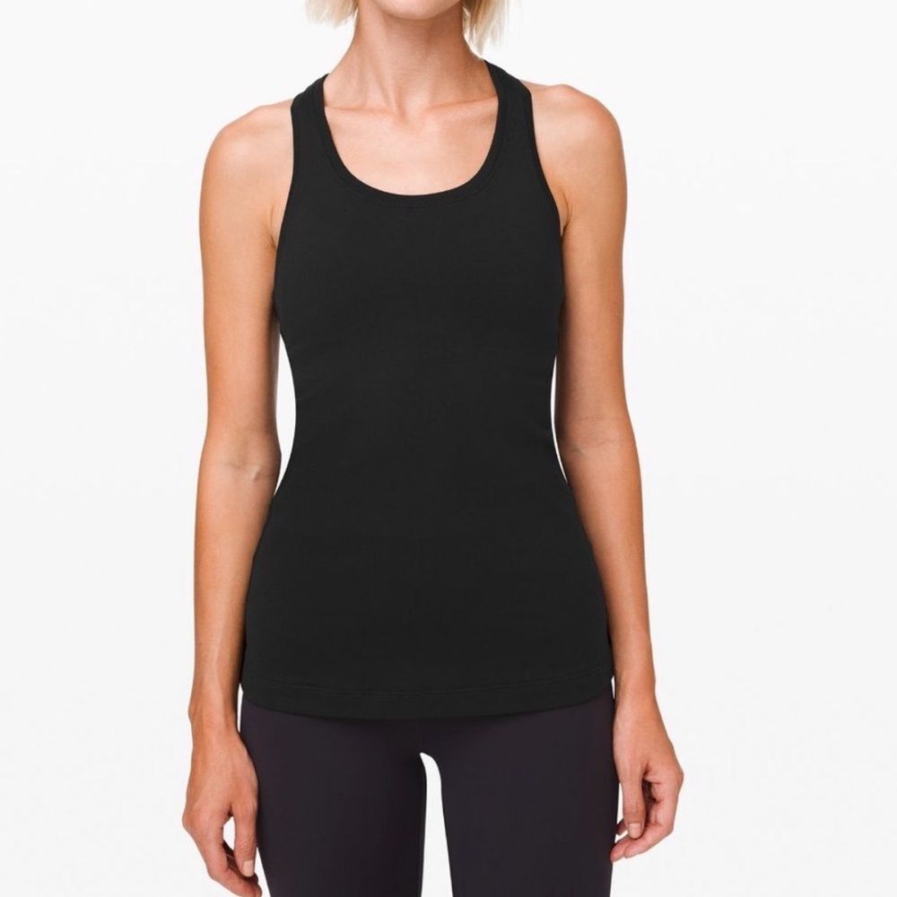 Lululemon Cool Racerback Black Fitted Athletic Workout Tank Top. 6.